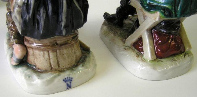 Pair Capodimonte Musician Figurines