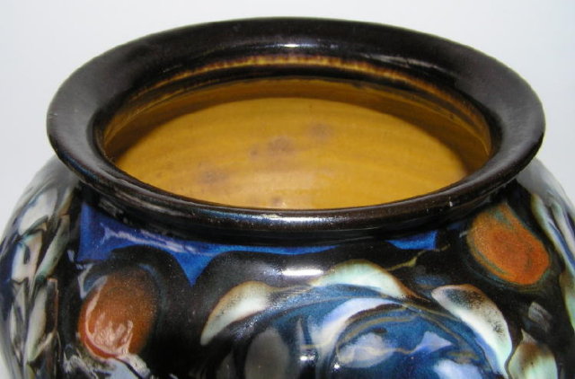 Herman Kahler Ceramic Floral Vase
