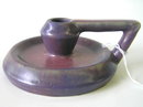 Fulper Violet Ceramic Handled Candlestick