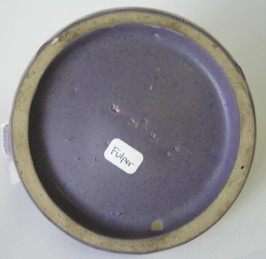 Fulper Violet Ceramic Handled Candlestick