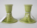 c1946 Rookwood Green Candlesticks