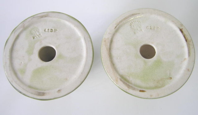 c1946 Rookwood Green Candlesticks