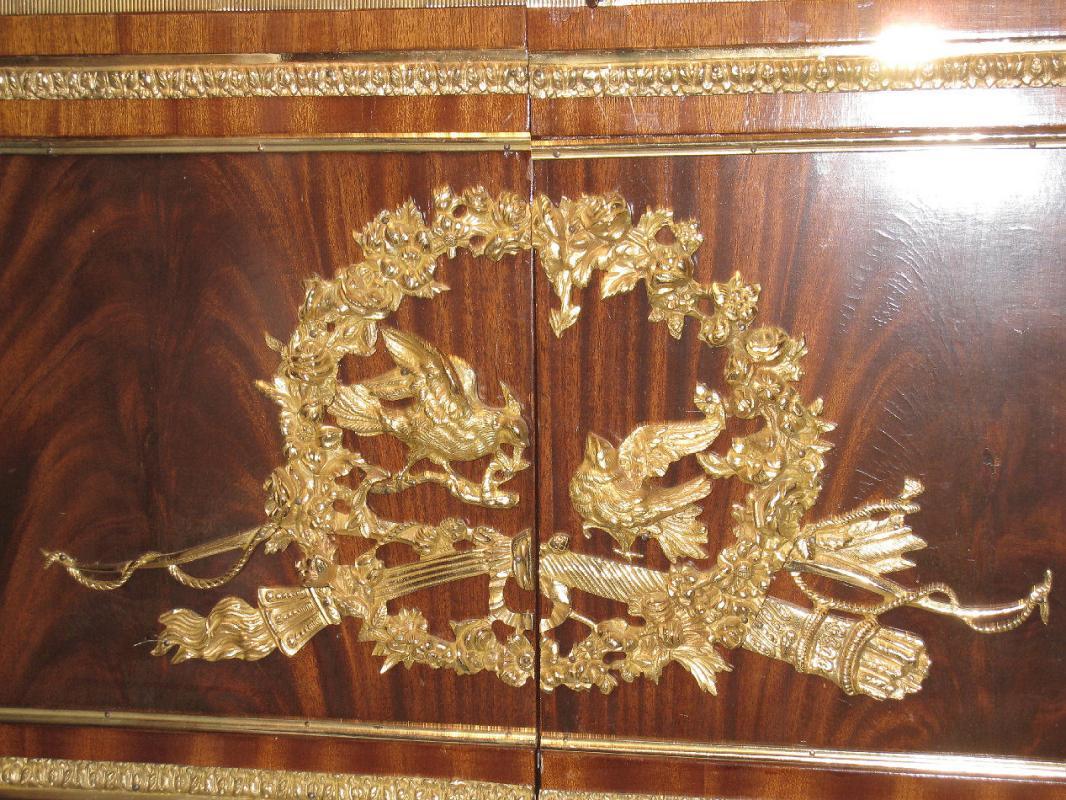 Antique French Louis XVI Style Sideboard Commode After Guillame Benneman