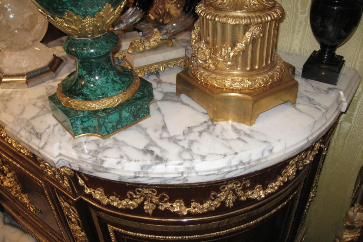 Antique French Louis XVI Style Sideboard Commode After Guillame Benneman