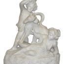 Antique Bacchanalian Group Marble Sculpture After Clodion