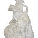 Antique Bacchanalian Group Marble Sculpture After Clodion