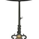 Antique Empire Style Egyptian Revival Bronze & Slate Stone Gueridon Side Table