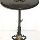 Antique Empire Style Egyptian Revival Bronze & Slate Stone Gueridon Side Table