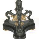 Antique Empire Style Egyptian Revival Bronze & Slate Stone Gueridon Side Table