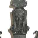 Antique Empire Style Egyptian Revival Bronze & Slate Stone Gueridon Side Table