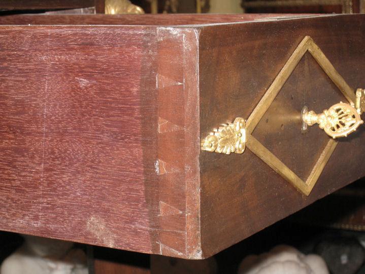 Antique Empire Style Mahogany Bureau Plat Desk