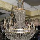 Antique French Empire Style Bronze Crystal Chandelier