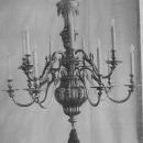 Antique EF Caldwell Greek Revival Silvered Metal Classical Chandelier