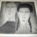 Hamaguchi Framed Mezzotint Print