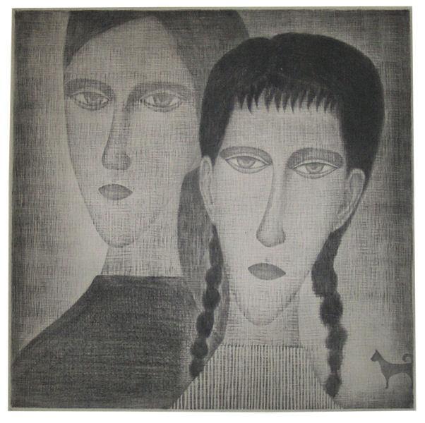 Hamaguchi Framed Mezzotint Print