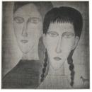 Hamaguchi Framed Mezzotint Print
