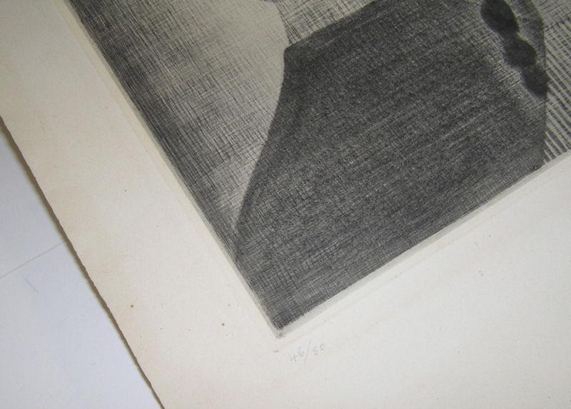 Hamaguchi Framed Mezzotint Print