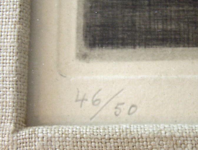 Hamaguchi Framed Mezzotint Print