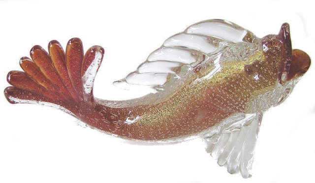 Vintage Murano Italian Glass Fish Figurine