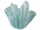 Seguso Green Fazzoletto Filigrana Vase