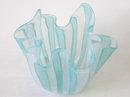 Seguso Green Fazzoletto Filigrana Vase