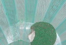 Seguso Green Fazzoletto Filigrana Vase