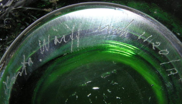 Kosta Blue Green Goran Warff Glass Bowl