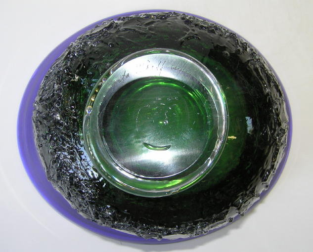 Kosta Blue Green Goran Warff Glass Bowl
