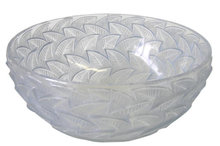 Lalique Centerpiece Bowl with Raised Leaf