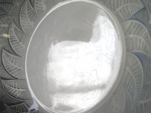 Lalique Centerpiece Bowl with Raised Leaf