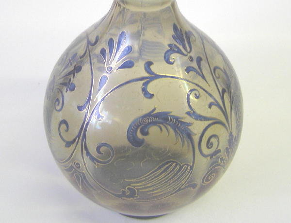 Fritz Heckert Art Nouveau Glass Vase