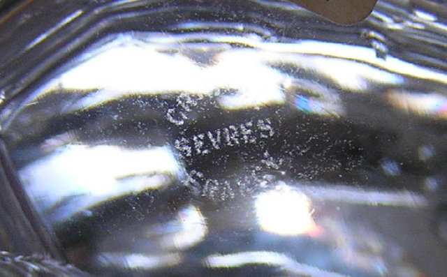 Large SEVRES Crystal Glass Fish Figurine