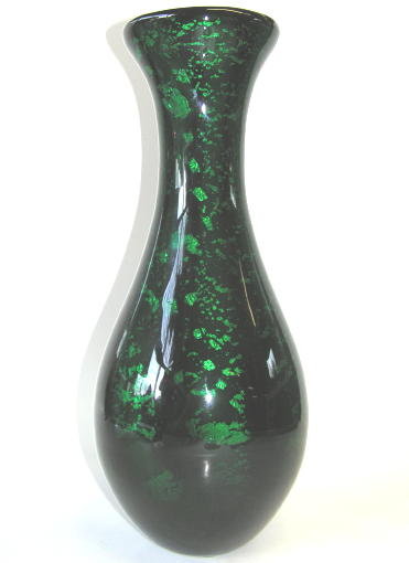 Giorgio Ferro Green & Black Glass Vase