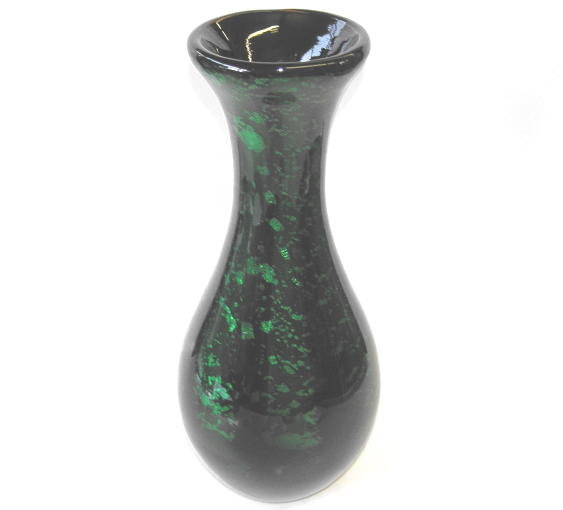 Giorgio Ferro Green & Black Glass Vase