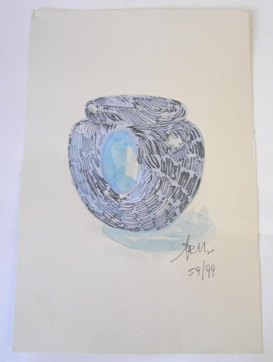 '93 SEGUSO Vaso Abisso Glass Vase