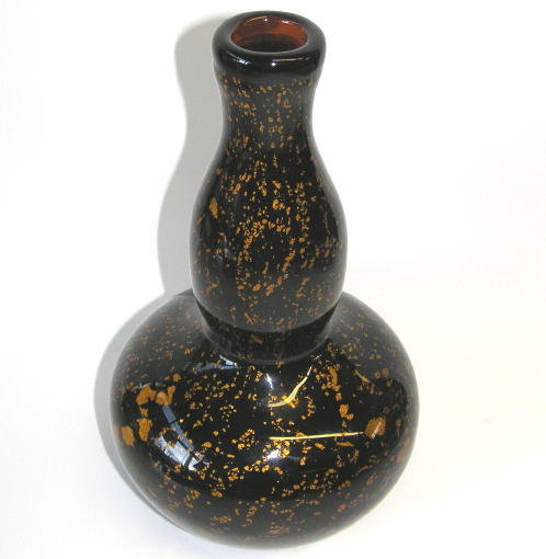 Giorgio Ferro Murano Brown & Gold Glass Vase