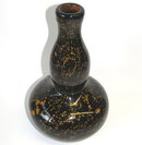 Giorgio Ferro Murano Brown & Gold Glass Vase