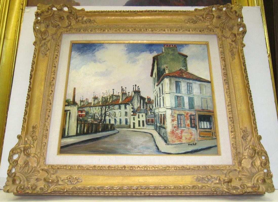 Elisee Maclet Impressionist French Montmartre Paris Cityscape Oil Painting