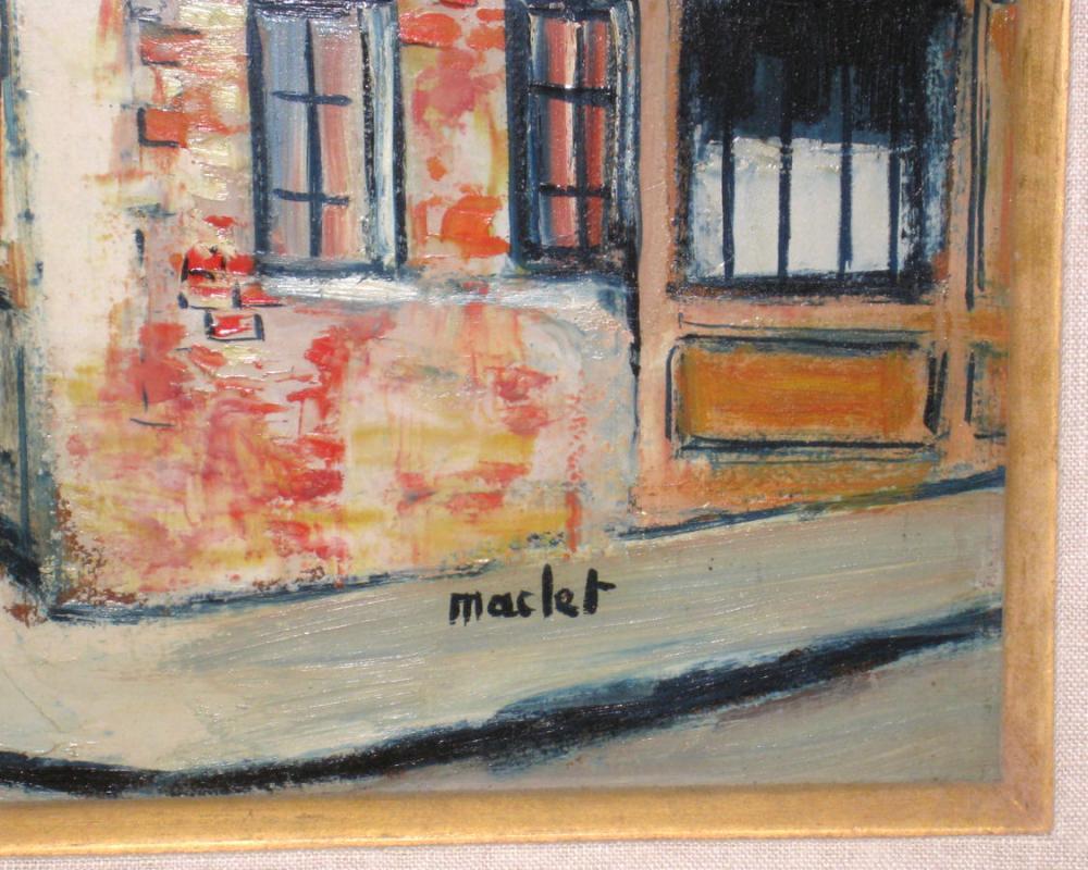 Elisee Maclet Impressionist French Montmartre Paris Cityscape Oil Painting