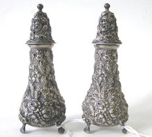 Pair Stieff Sterling Silver Salt Pepper Casters