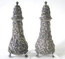 Pair Stieff Sterling Silver Salt Pepper Casters