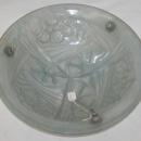 Degue French Art Deco Glass Plafonnier Coupe Lamp Chandelier