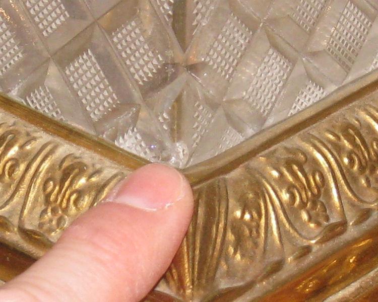 Pair Tall Antique French Empire Style Ormolu Metal & Cut Crystal Obelisks