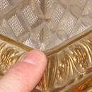 Pair Tall Antique French Empire Style Ormolu Metal & Cut Crystal Obelisks