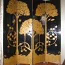 Paul Feher Art Deco Ebonized & Parcel Gilt Screen Room Divider