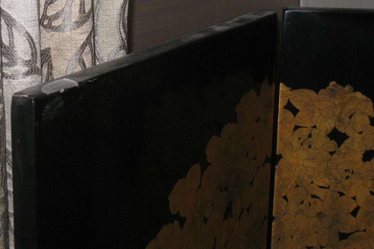 Paul Feher Art Deco Ebonized & Parcel Gilt Screen Room Divider