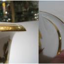 Pair Antique Sevres Napoleonic Empire Period Gilt Porcelain Campana Vases