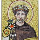 Italian Byzantine Emperor Justinian Mosaic Plaque by Carlo Signorini of Ravenna