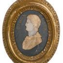 (3) Antique Roman Emperor Caesar Hardstone & Giltwood Plaques