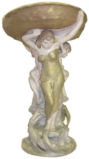 Royal Dux Porcelain Figural Centerpiece